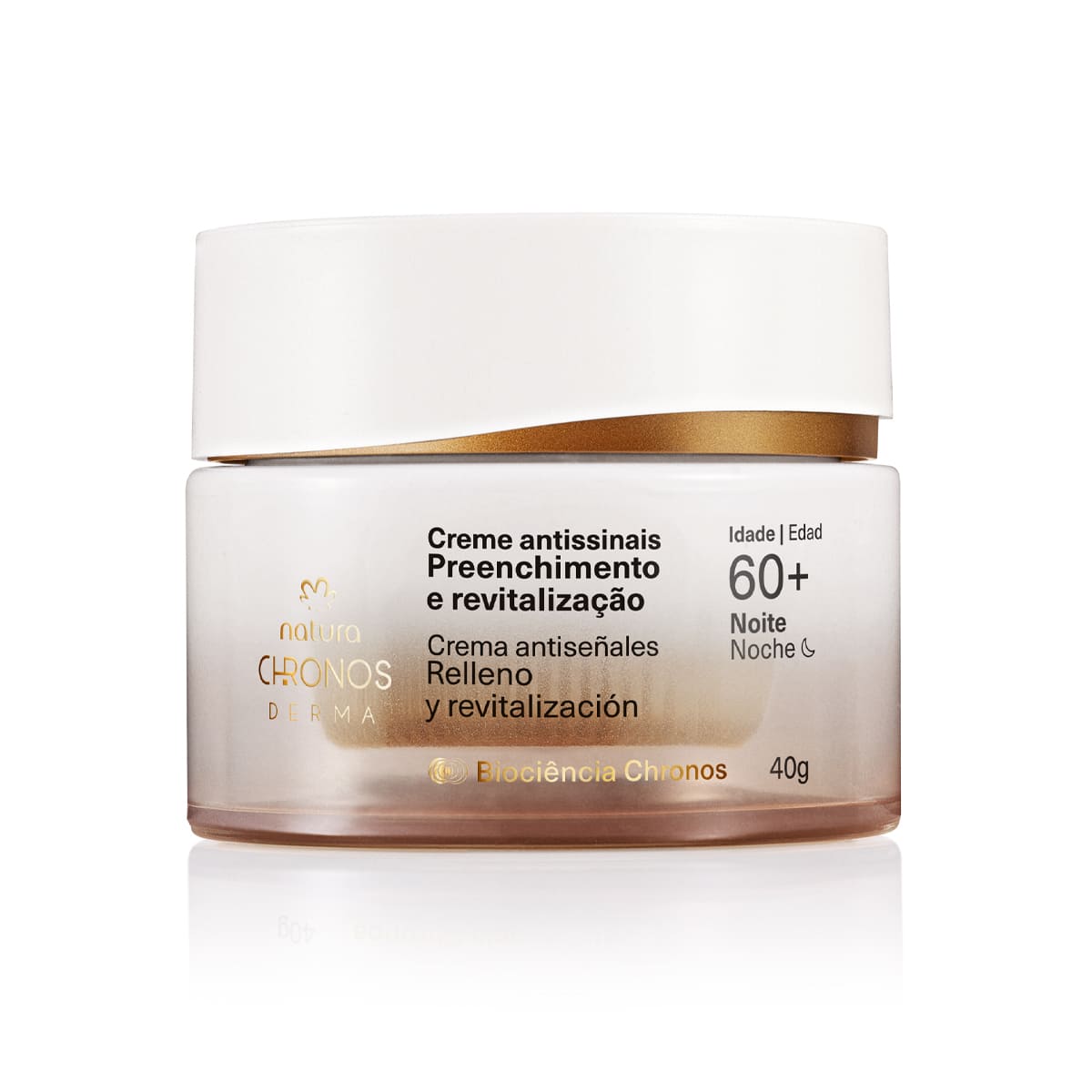 Crema Antiedad, Rellenadora y Revitalizante 60+ Noche Chronos Derma