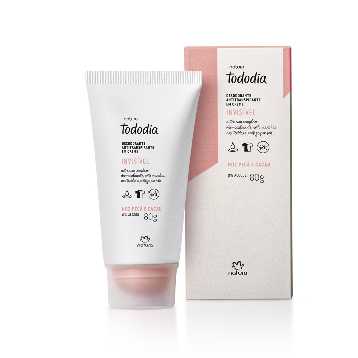 Desodorante Antitranspirante em Creme Tododia Noz Pecã e Cacau - 80gr