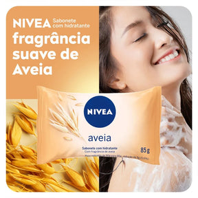 Sabonete Em Barra Hidratante Nivea Com Aveia 85g