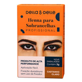Henna Para Sobrancelha Della E Delle Castanho Claro 1,5g