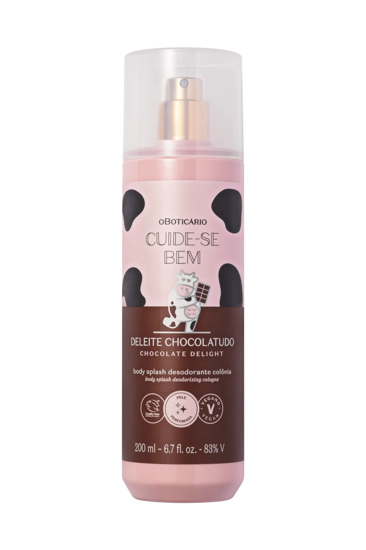 Cuide se Bem Deleite Chocolatudo Milk Body Splash  200ml