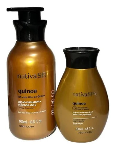 Kit Nativa Spa Quinoa: Hidratante Corporal 400ml+ Óleo Hidratante 200ml