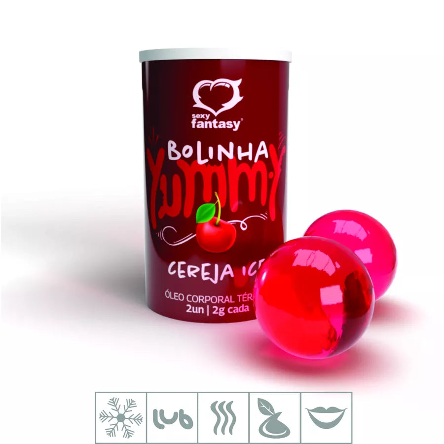 Bolinha Beijável Ice Yummy Com 2un - Cereja