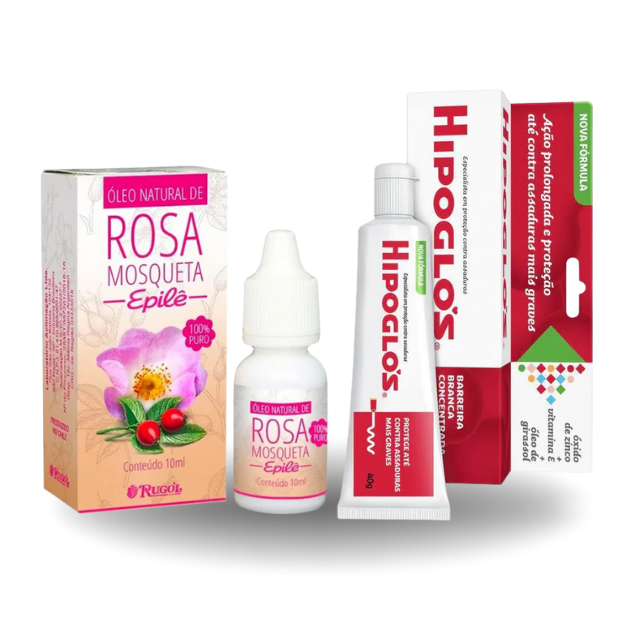 Kit Hipoglos 40g + Oleo Rosa Mosqueta 10ml