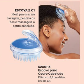 Escova Massageadora de cabelo para Banho