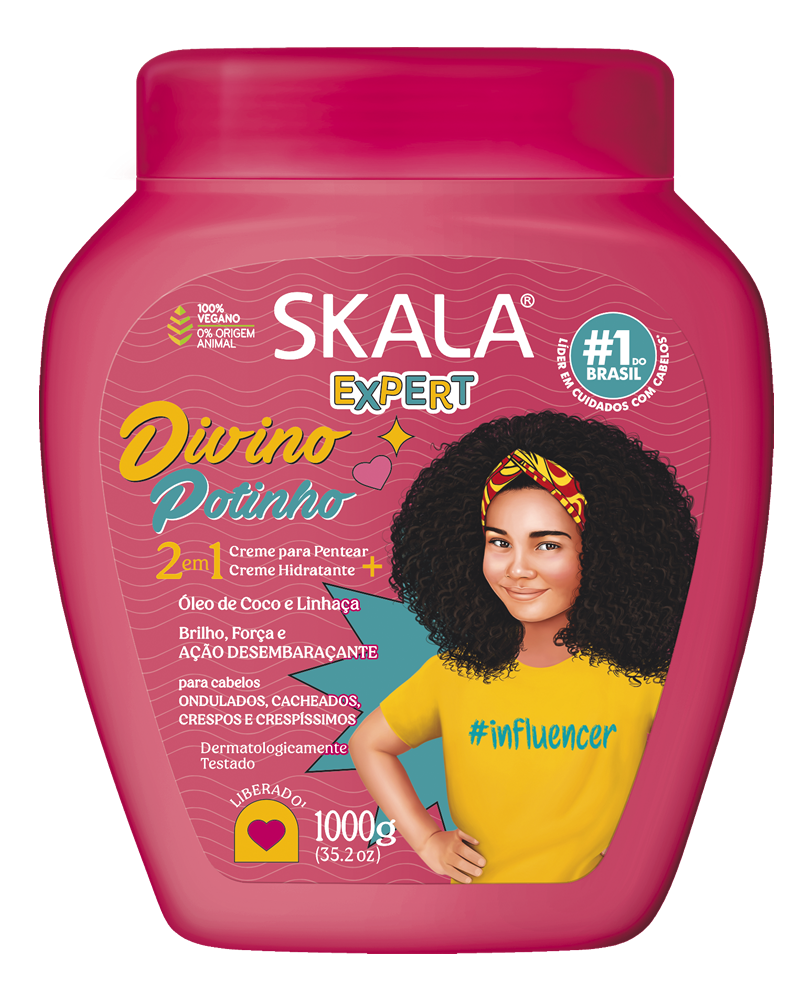 Divine Potinho Kid 2 in 1 Hair Treatment Conditioning + Leave in 1000g/35.2oz