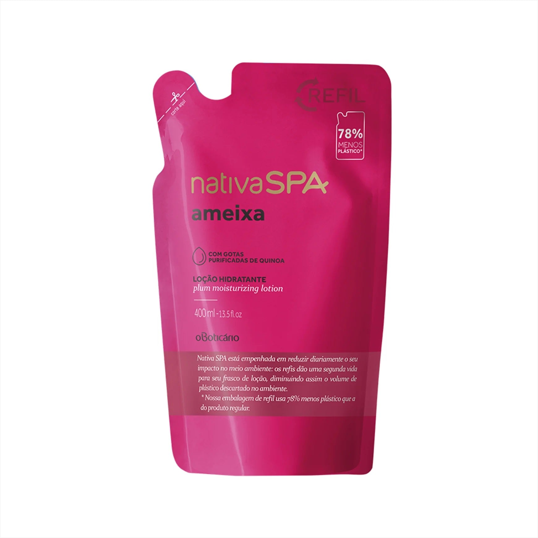 Refil Nativa SPA Loção Desodorante Hidratante Corporal Ameixa - 400 ml